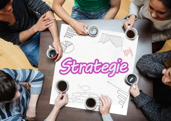 Team planning a strategy together — Stock Photo, Image