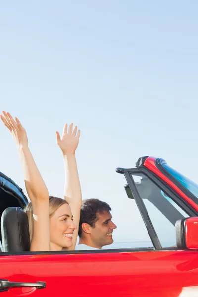 Joyful couple going on holidays together — Stock Photo, Image