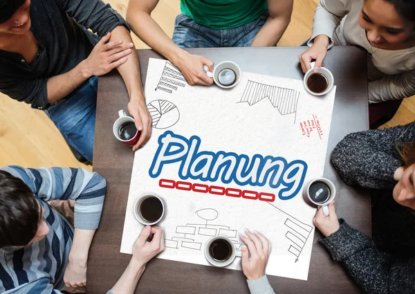 Teamplanung gemeinsam — Stockfoto
