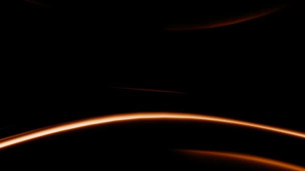 Líneas naranjas abstractas sobre fondo negro — Vídeo de stock