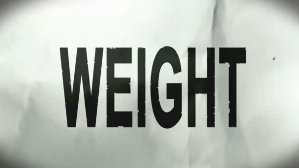 Ζαρωμένα σελίδα που δείχνει τους όρους της παχυσαρκίας — Αρχείο Βίντεο