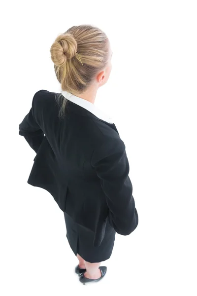 High angle rear view of young businesswoman posing — Stock Photo, Image