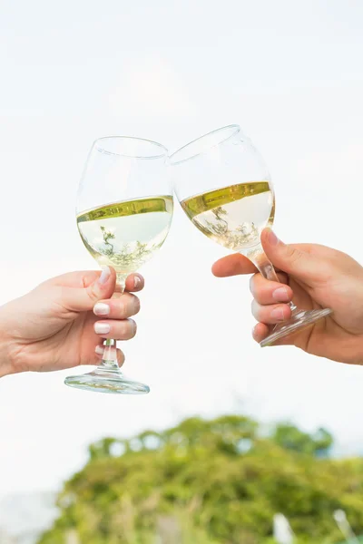 Glasses being toasted — Stock Photo, Image