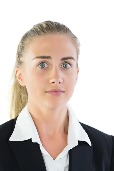 Portrait of astonished young businesswoman — Stock Photo, Image