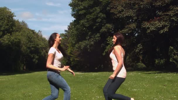 Çak bir beşlik veren iki genç arkadaş — Stok video