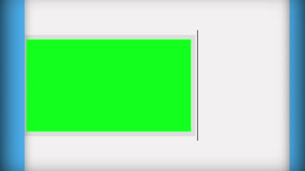 Pantallas verdes apareciendo y desapareciendo entre el azul — Vídeos de Stock
