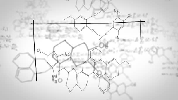 Zielone ekrany pojawiały się na projekty chemiczne — Wideo stockowe