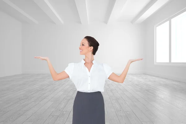 Happy elegant businesswoman posing — Stock Photo, Image