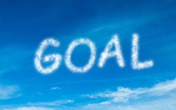 Goal written in white in sky — Stock Photo, Image