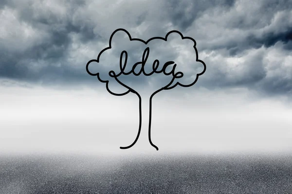 Idea albero grafico in cielo — Foto Stock