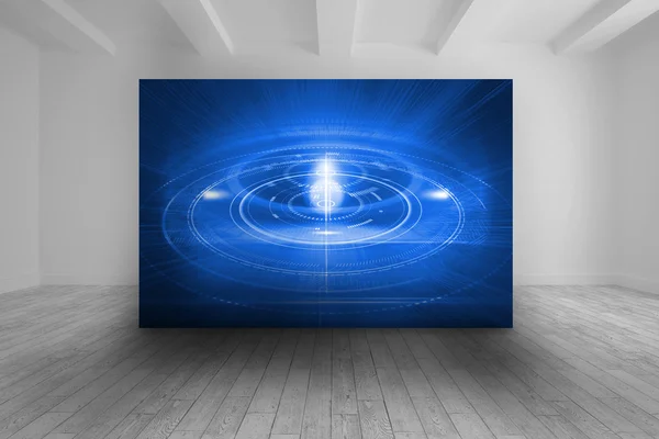 Pokoj s modrými futuristické obrázek — Stock fotografie