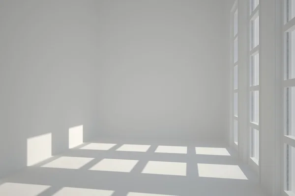 White room with windows — Stock Photo, Image