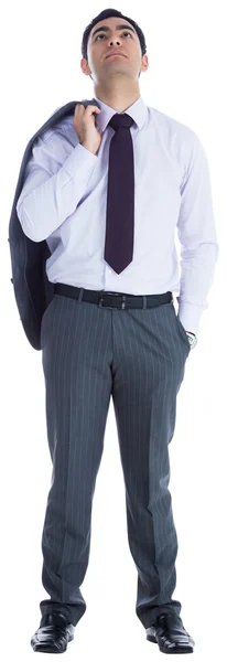 Uomo d'affari non sorridente in piedi — Foto Stock