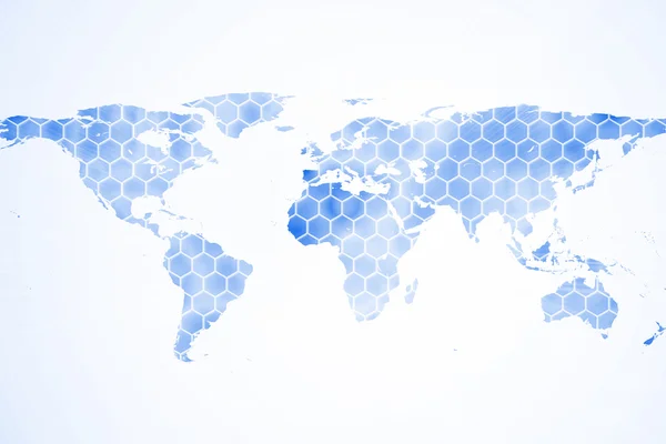 Achtergrond met wereldkaart — Stockfoto