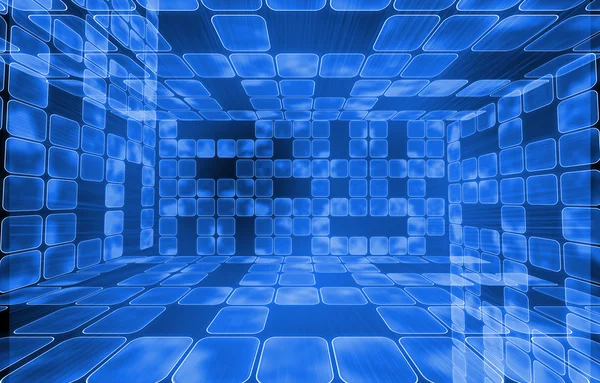 Futuristic room of squares — Stock Photo, Image