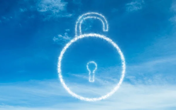 White lock in sky — Stock Photo, Image