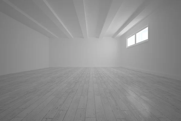 Windows ile karanlık bir odada — Stok fotoğraf