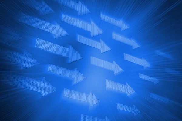 Futuristische blauwe pijlen — Stockfoto
