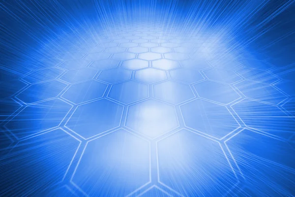 Background with glowing hexagons — Stock Photo, Image