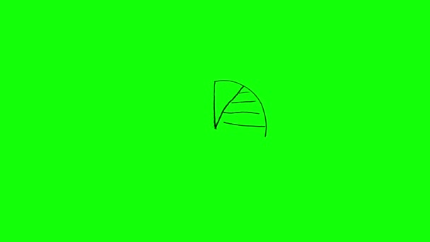 Animation des erscheinenden White Pie Diagramms — Stockvideo