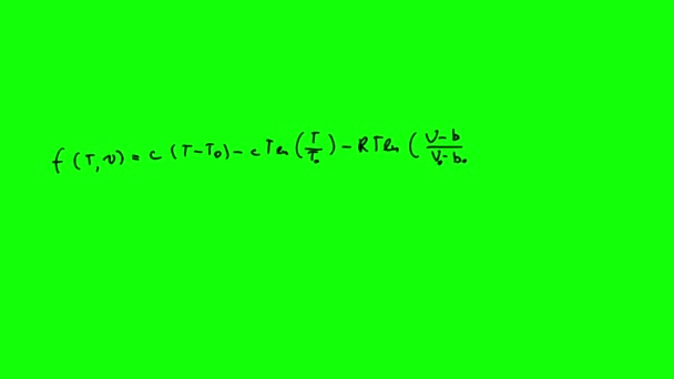 Animación de la ecuación compleja que aparece — Vídeo de stock