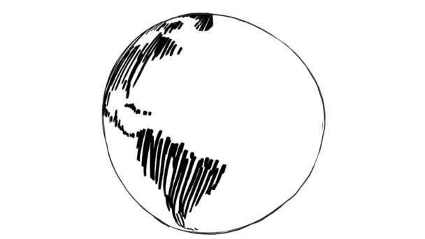 孕育旋转画地球 — 图库视频影像