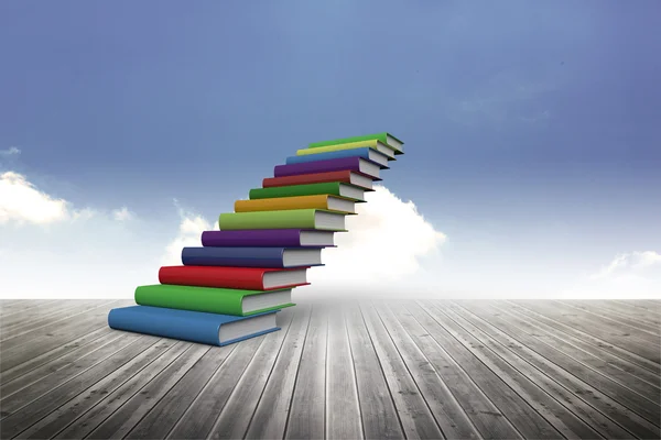 Book steps against sky — Stock Photo, Image