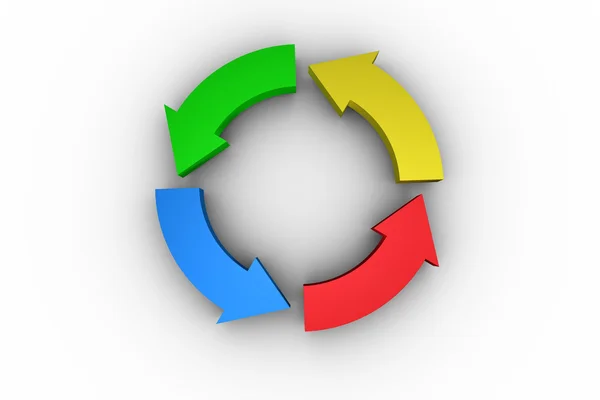 Colorful arrow circle — Stock Photo, Image