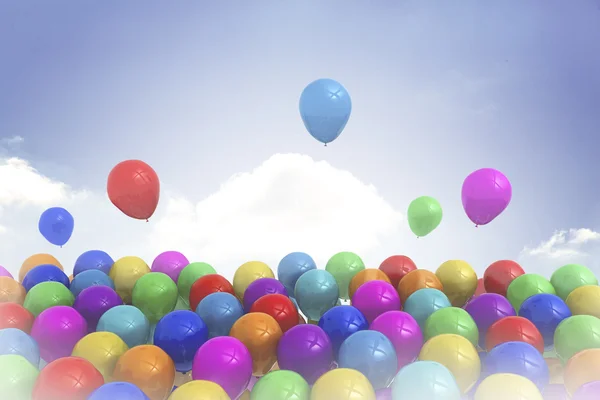 Ballonger på himlen — Stockfoto