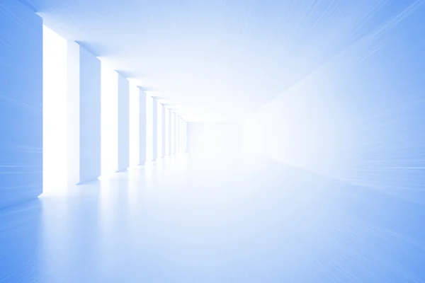 Windows ile parlak mavi Oda — Stok fotoğraf