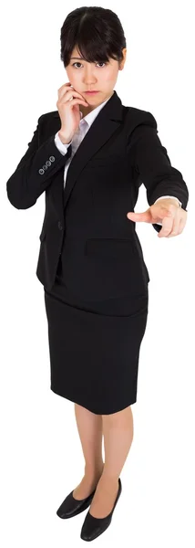 Geschäftsfrau zeigt an — Stockfoto