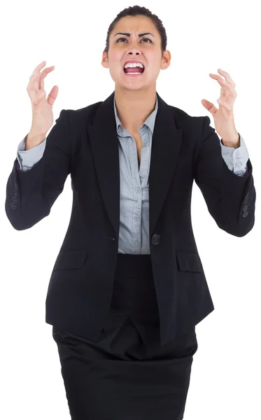 Mujer de negocios enojado gesto —  Fotos de Stock