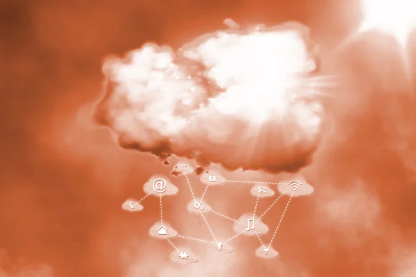 Cloud computing bakgrund — Stockfoto