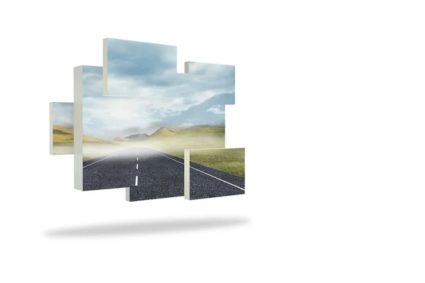 Open road on abstract screen — Stock Photo, Image