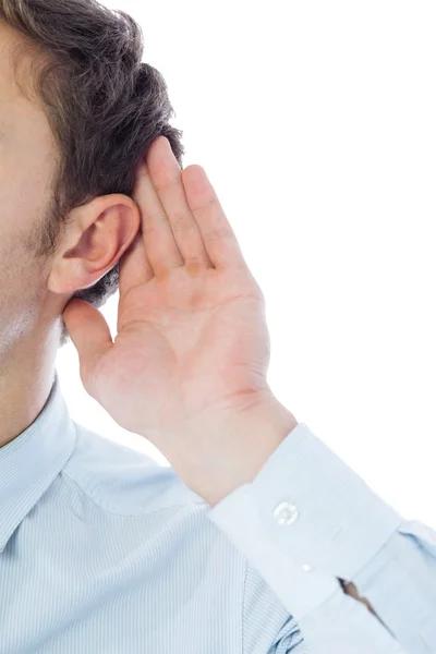 Listening businessman — Stock Photo, Image