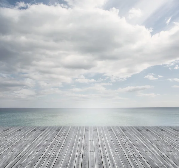 Bridge over water and blue sky — Stock Photo, Image