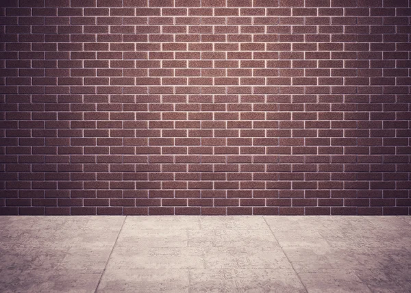 Room with brick wall — Stock Photo, Image