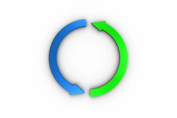 Gröna och blå pilen grafik — Stockfoto