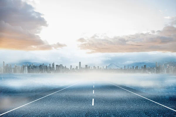 Large city on the horizon — Stock Photo, Image