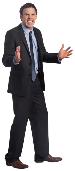 Stressed businessman gesturing — Stock Photo, Image