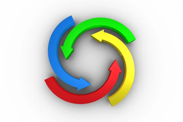 Colorful arrow circle — Stock Photo, Image