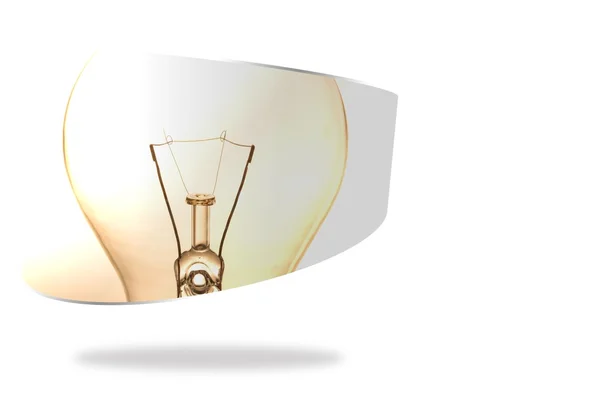 Lightbulb on abstract screen — Stock Photo, Image