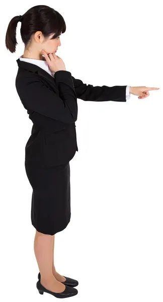 Businesswoman pointing — Stok fotoğraf