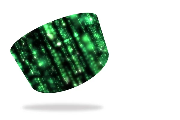 Зеленая матрица на абстрактном экране — стоковое фото