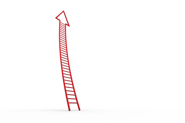 Gráfico flecha escalera roja — Foto de Stock