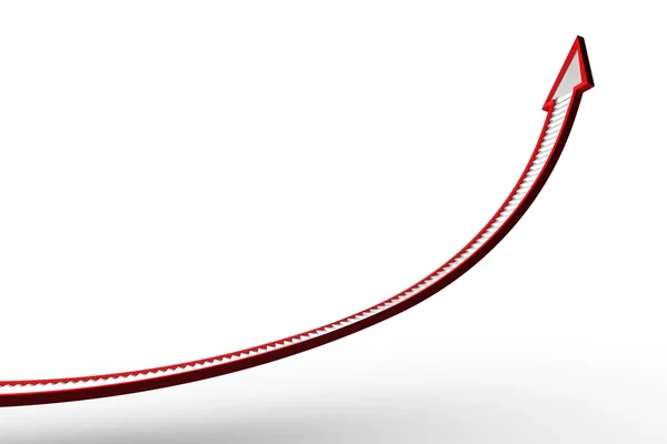 Escada vermelha seta gráfico — Fotografia de Stock