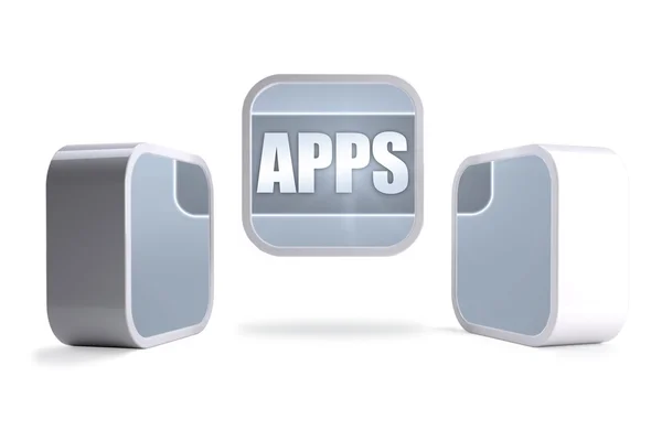 Apps banner on abstract screen — Stock Photo, Image
