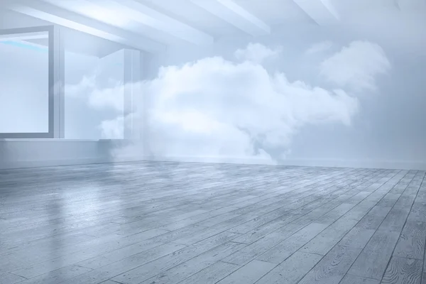 Pokoj s holografickým mrak — Stock fotografie
