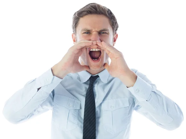 Hombre de negocios enojado gritando —  Fotos de Stock