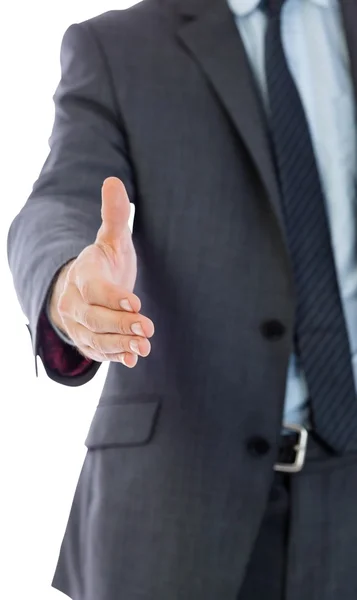 Businessman reaching hand out — Stock Photo, Image